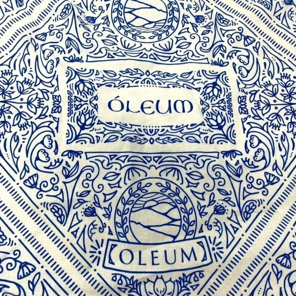 Oleum Bar Soap and Bandana Scarf Blue White Gift Set